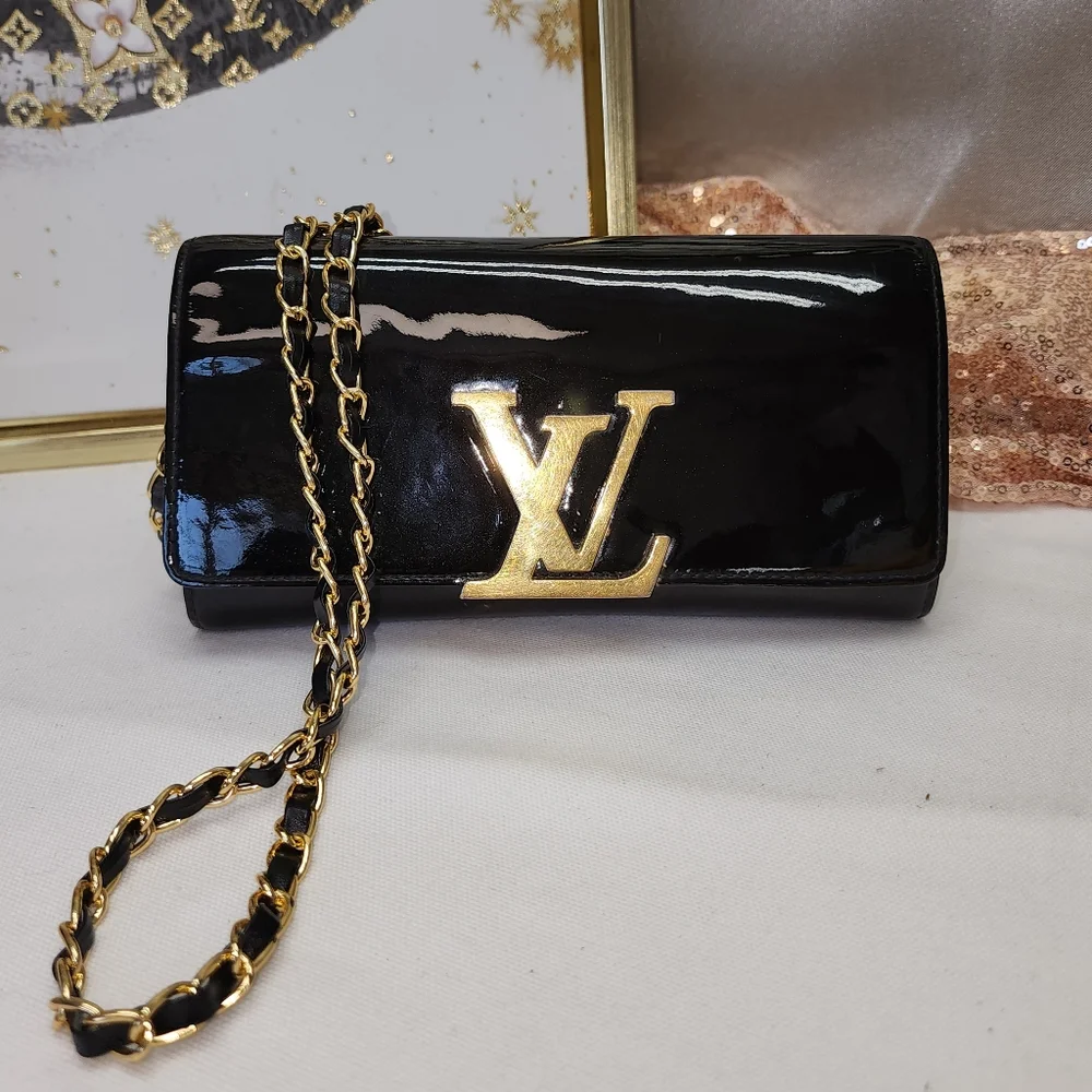 Authentic Louis Vuitton Louise Patent Leather Wallet With Dust Bag AND COA